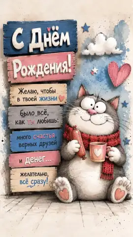 Котик-поздравление