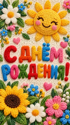Вязаное поздравление
