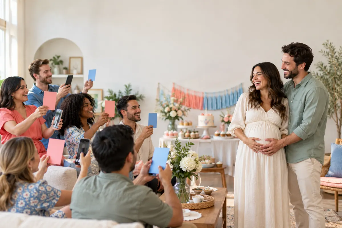 Голосование гостей на gender reveal